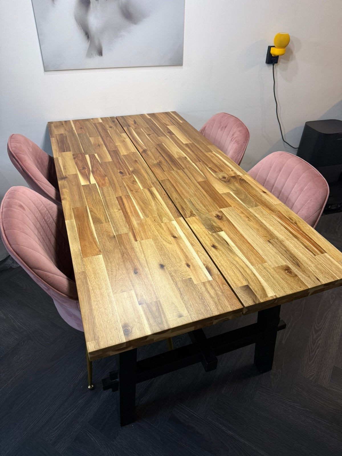 Keukentafel en stoelen set, Ophalen, 200 cm of meer, 50 tot 100 cm, Zo goed als nieuw
