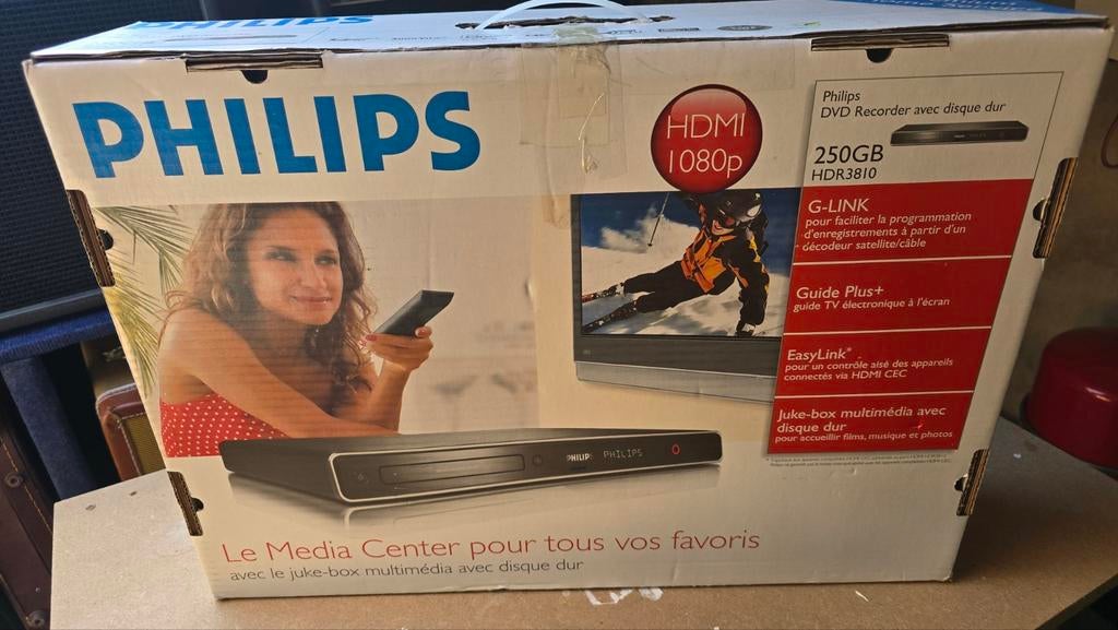 Philips HDR3810 DVD Recorder met 250GB HDD en HDMI 1080p, Ophalen, Philips