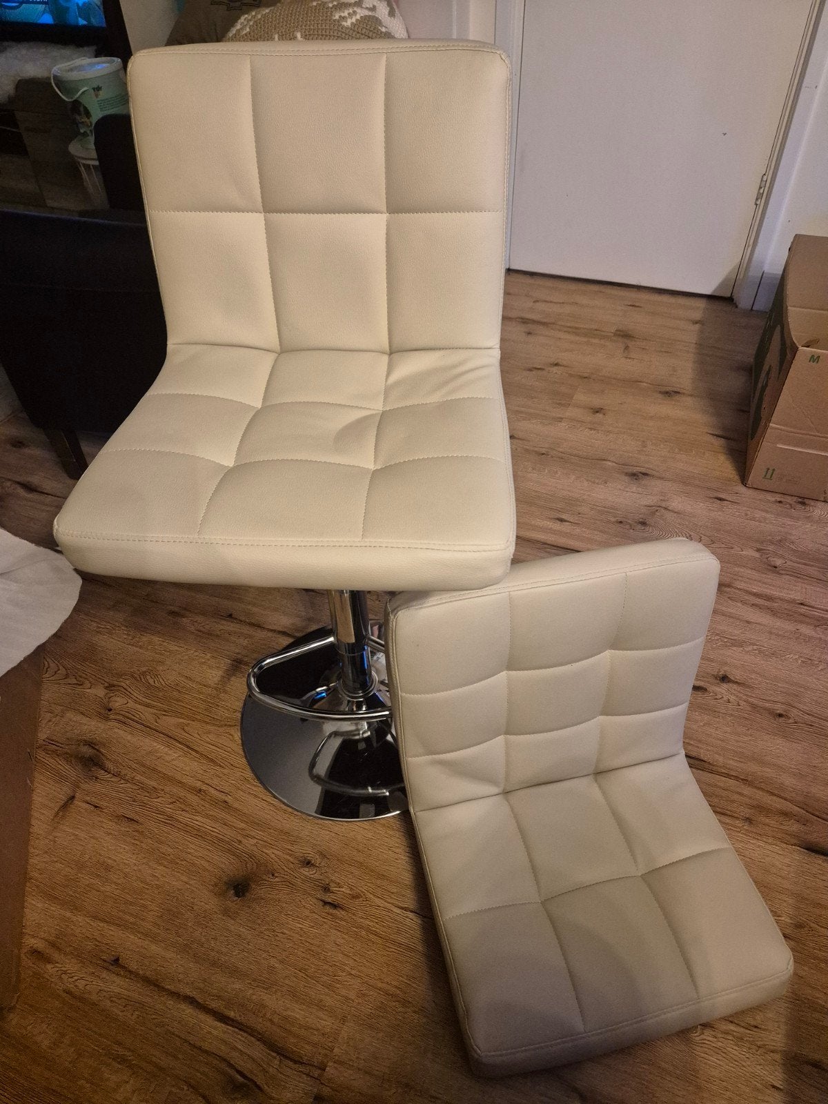 Luxe design barkruk / draaistoel + Extra zitting, Huis en Inrichting, Barkrukken, Nieuw, 60 tot 90 cm, 1 kruk, Draaibaar, Ophalen