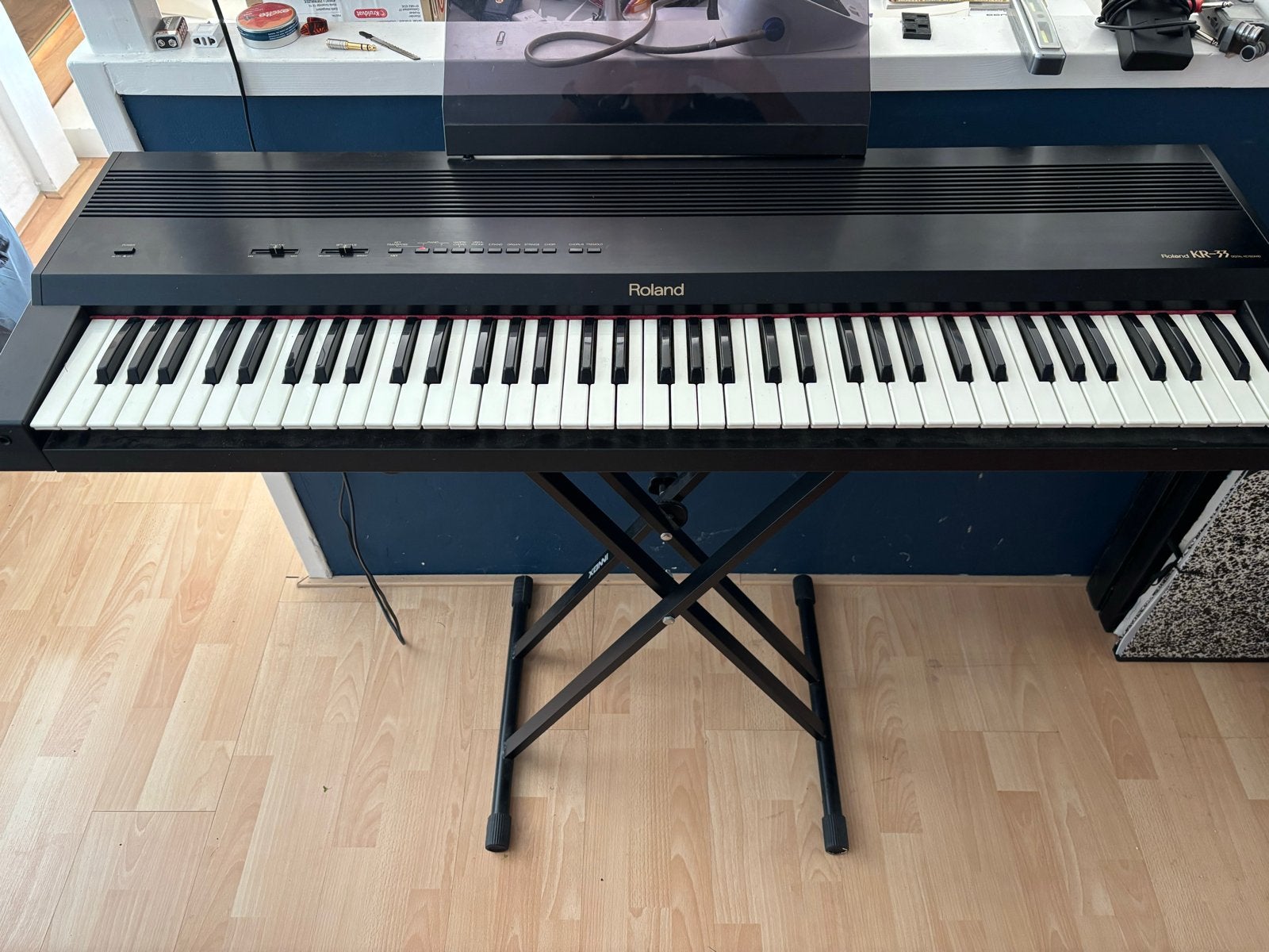 Roland KR-33 Digitaal piano/keyboard met Standaard, Ophalen, Gebruikt, Roland, Aanslaggevoelig