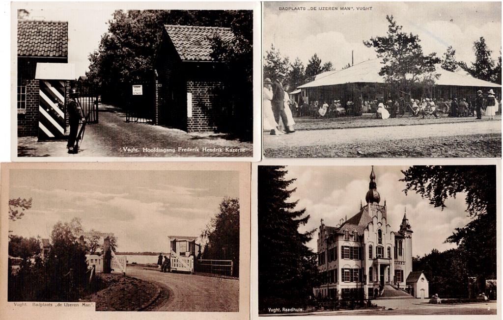 Vught in viervoud nette, oude kaarten, Verzenden, 1940 tot 1960, Gelopen, Noord-Brabant