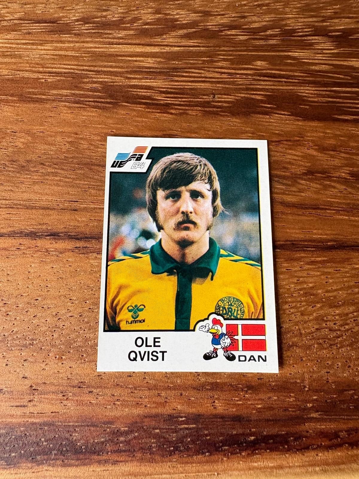 Ole Qvist Panini EURO 84 Voetbalplaatje, Ophalen of Verzenden, Zo goed als nieuw, Stickers en Plaatjes