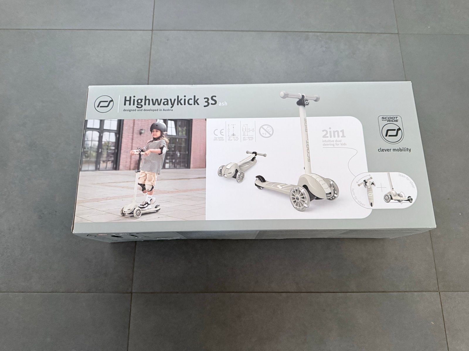 Scoot & Ride Highwaykick 3S Ash - Nieuw in doos, Ophalen, Nieuw, Gewone step