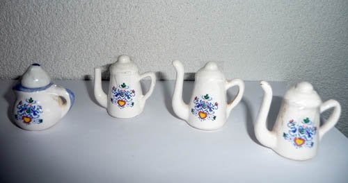 (12) miniatuur theeservies met hartje, Ophalen of Verzenden, Zo goed als nieuw