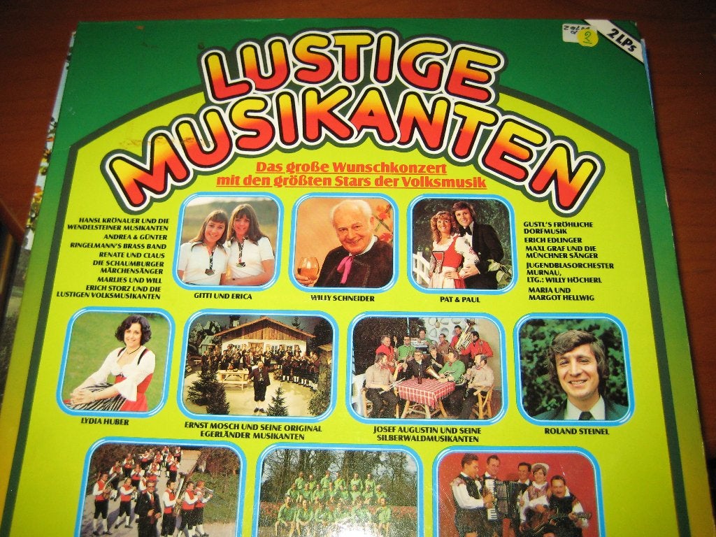 2 LPs, Lustige Musikanten, Ophalen of Verzenden, Zo goed als nieuw, 12 inch