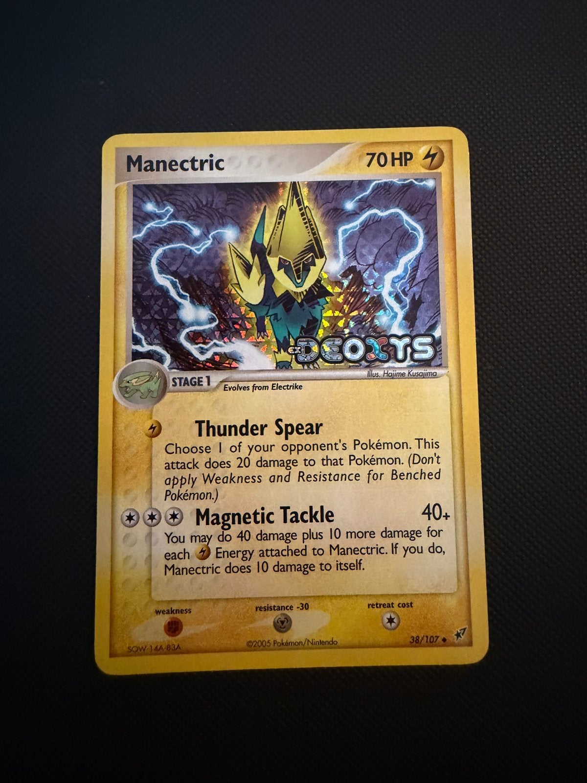 Manectric 38/107 stamped EX Deoxys NM, Ophalen of Verzenden, Zo goed als nieuw