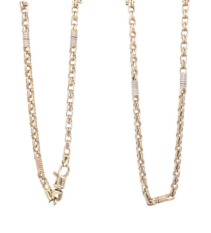 Prachtige Gouden Ketting Monte Carlo Schakel 14K, Ophalen of Verzenden, Zo goed als nieuw, Info@kleenedelmetalen.nl, Goud