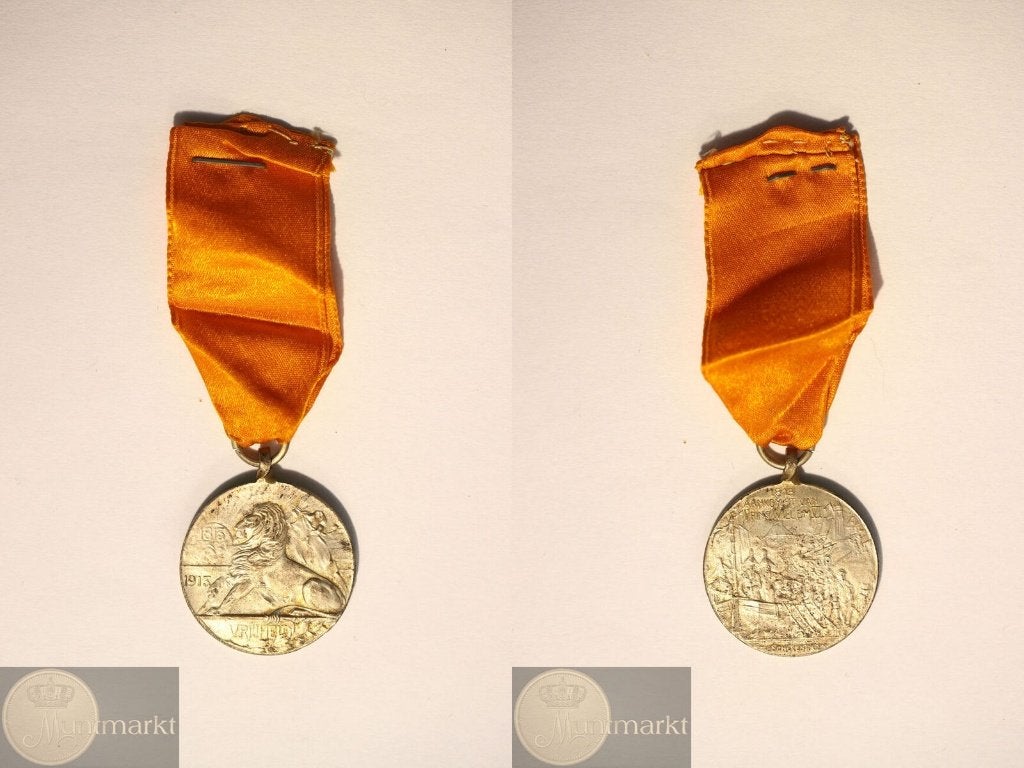 Draagpenning 1913 'Eeuwfeest Nederlandse Onafhankelijkheid', Ophalen of Verzenden, Brons, Nederland