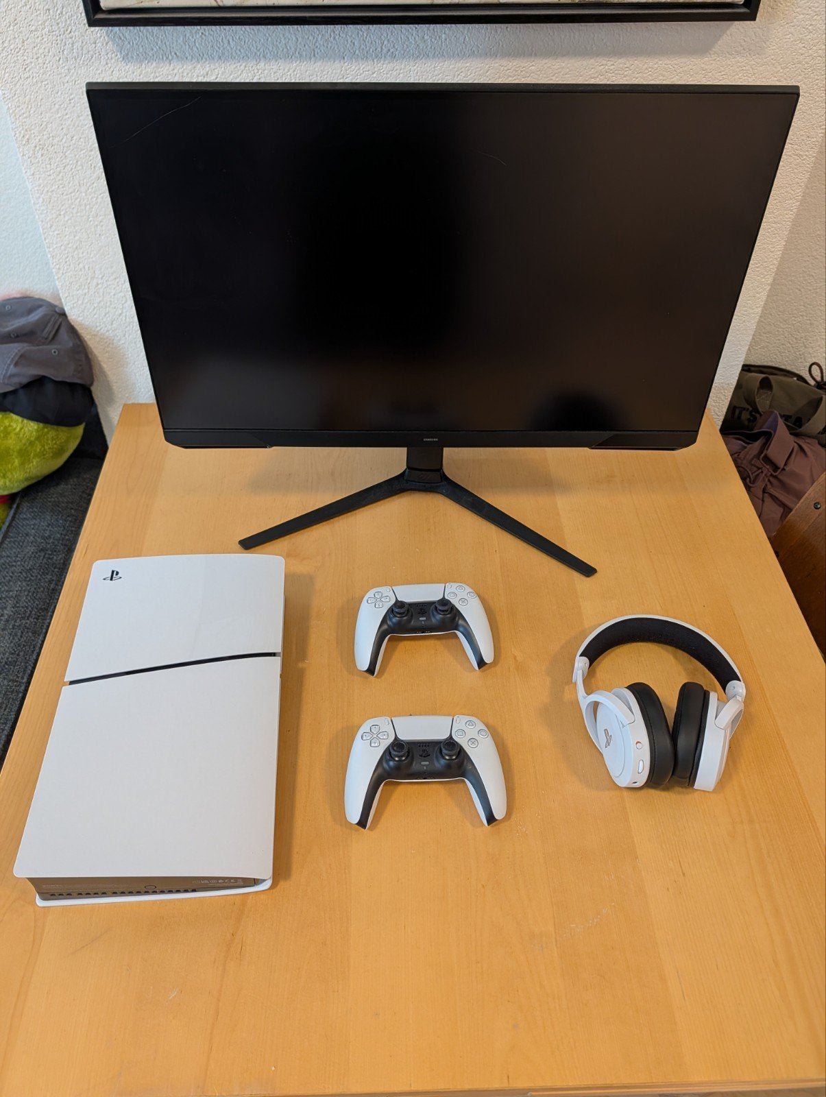 Complete PlayStation 5 Slim Gaming Set (PS5 + Samsung Monito, Ophalen of Verzenden, Zo goed als nieuw, Playstation 5 Digital