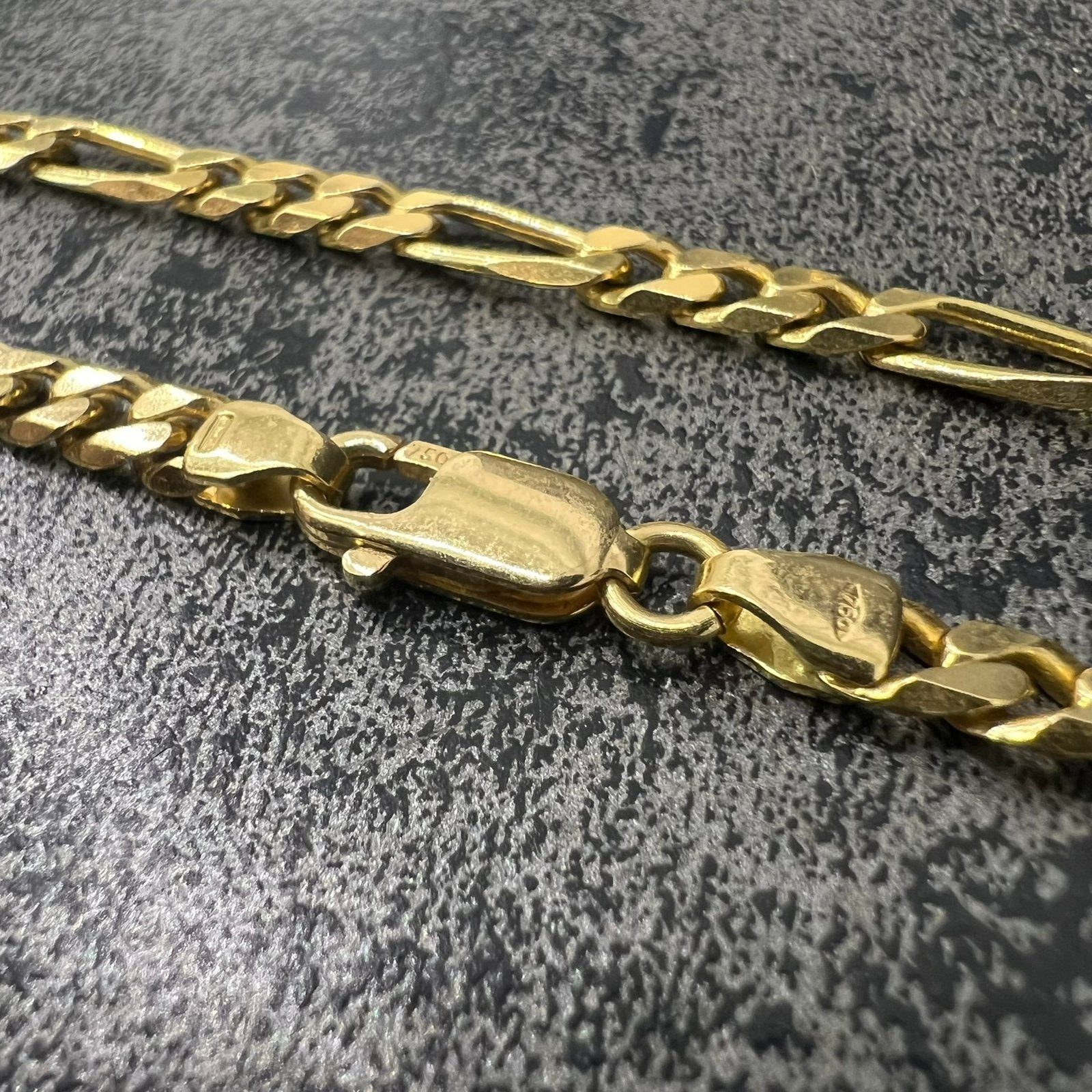 18k gouden ketting massief figaro schakel, Sieraden, Tassen en Uiterlijk, Kettingen, Ophalen of Verzenden, Nieuw, Goud