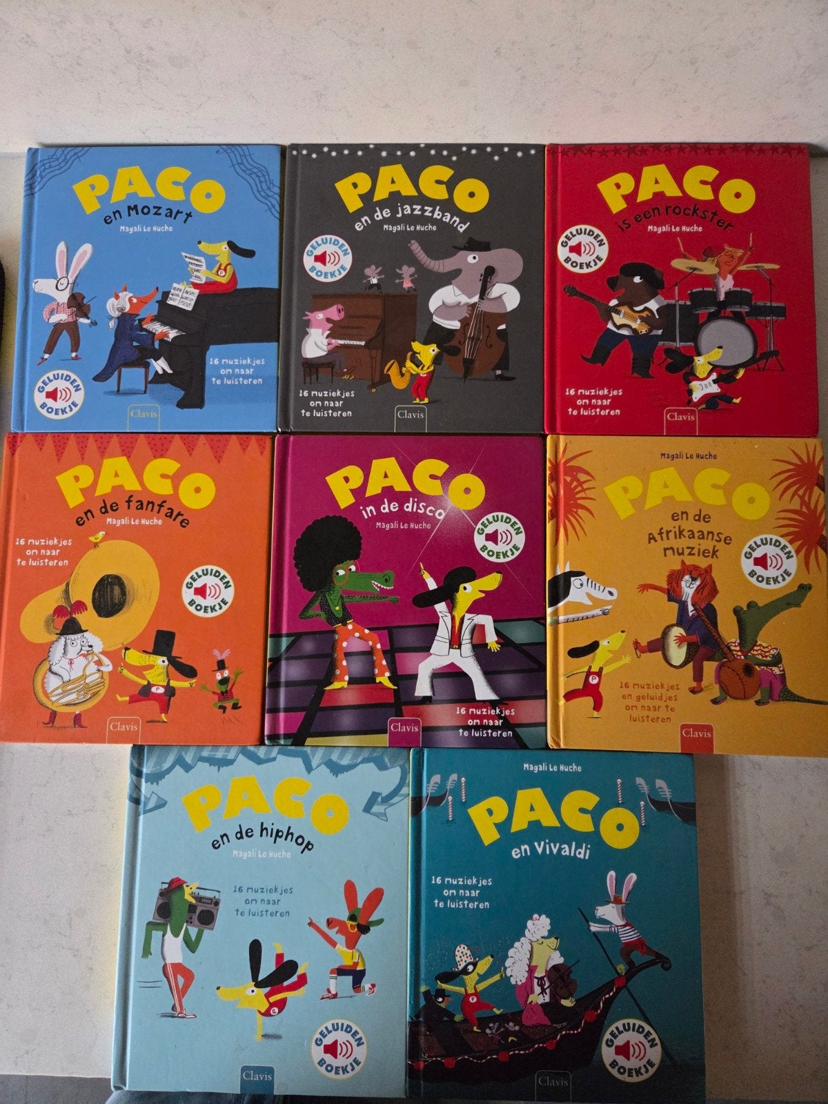 7x Paco geluidenboek - Magali Le Huche, Ophalen of Verzenden, Gelezen, 3 tot 4 jaar