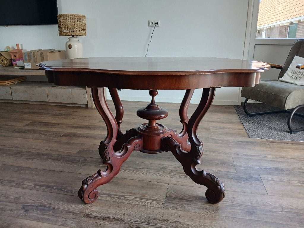 Eettafel mahonie luxe model, Ophalen of Verzenden