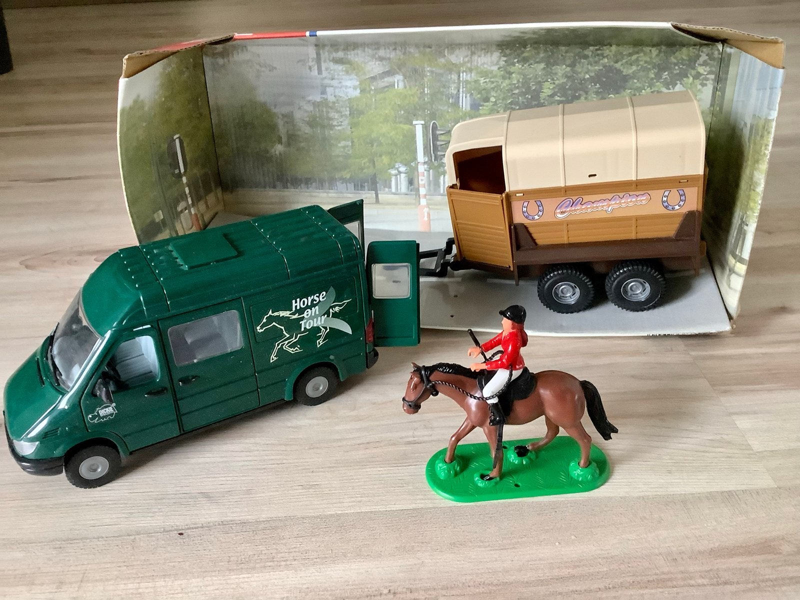 Paardentransporter speelset met paard en ruiter, Ophalen, Gebruikt
