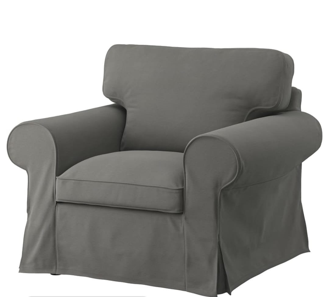 Ektorp ikea fauteuil (grijs), Ophalen, Zo goed als nieuw, 75 tot 100 cm, 100 tot 125 cm