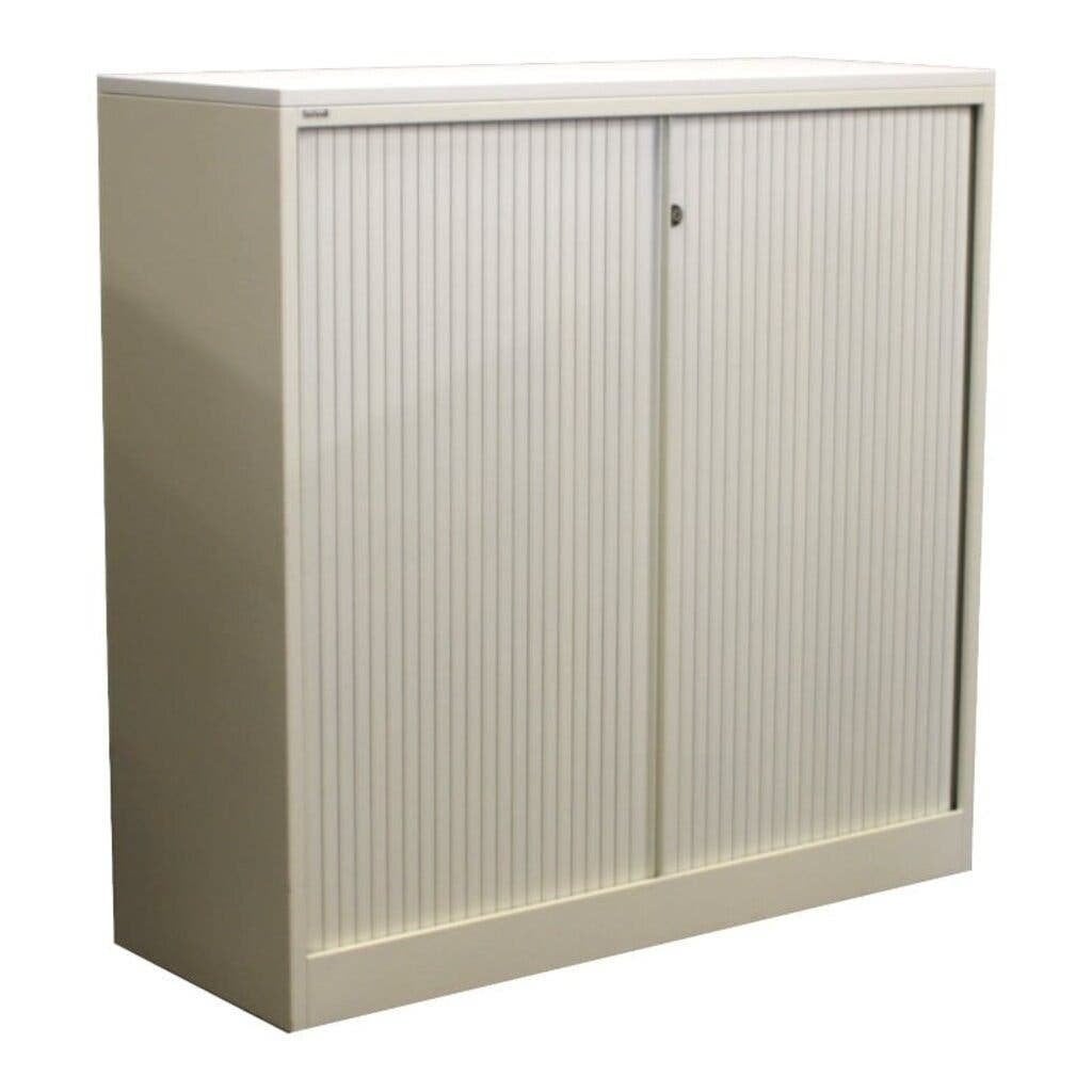 Ahrend Roldeurkast Wit H110 x B120 x D45 Kunststof Roldeuren, 100 tot 150 cm, 100 tot 150 cm, Ophalen of Verzenden, Zo goed als nieuw