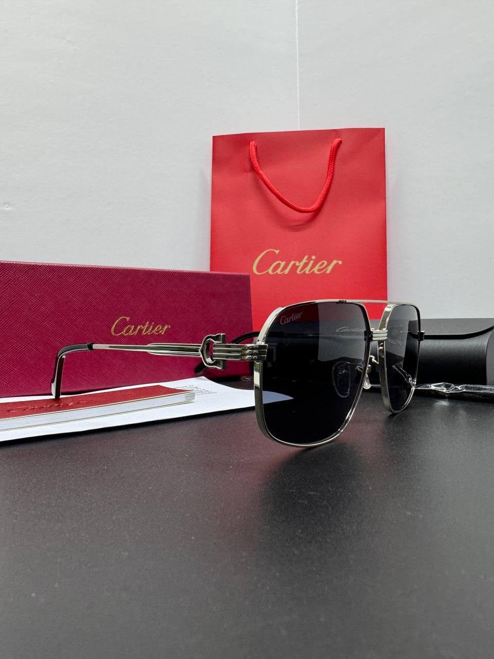 Cartier bril zon zonnebril goud zilver, Ophalen of Verzenden, Zo goed als nieuw, Overige kleuren, Overige merken