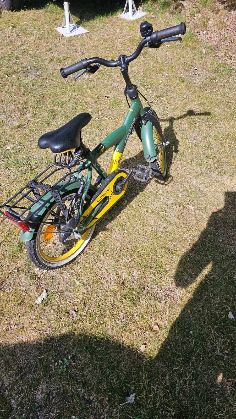 Kinderfiets Alligator 16 inch - Groen/Geel, Ophalen, Terugtraprem, Gebruikt, Alligator