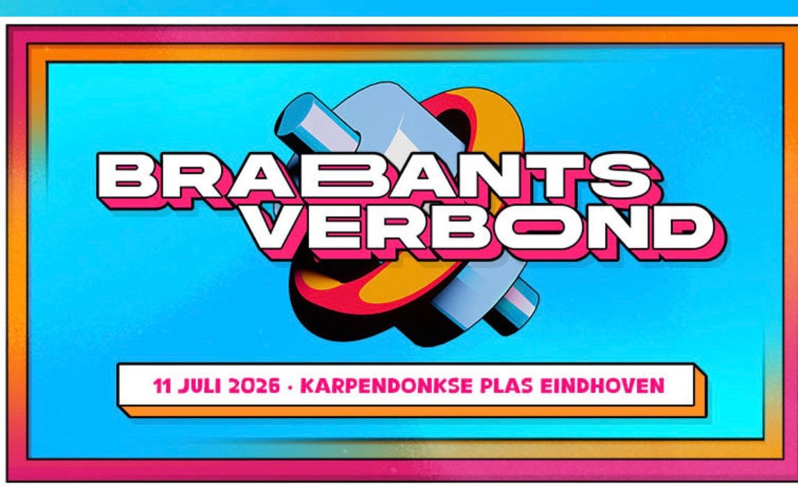 2 tickets Brabants Verbond Festival, 11 juli Eindhoven, Twee personen