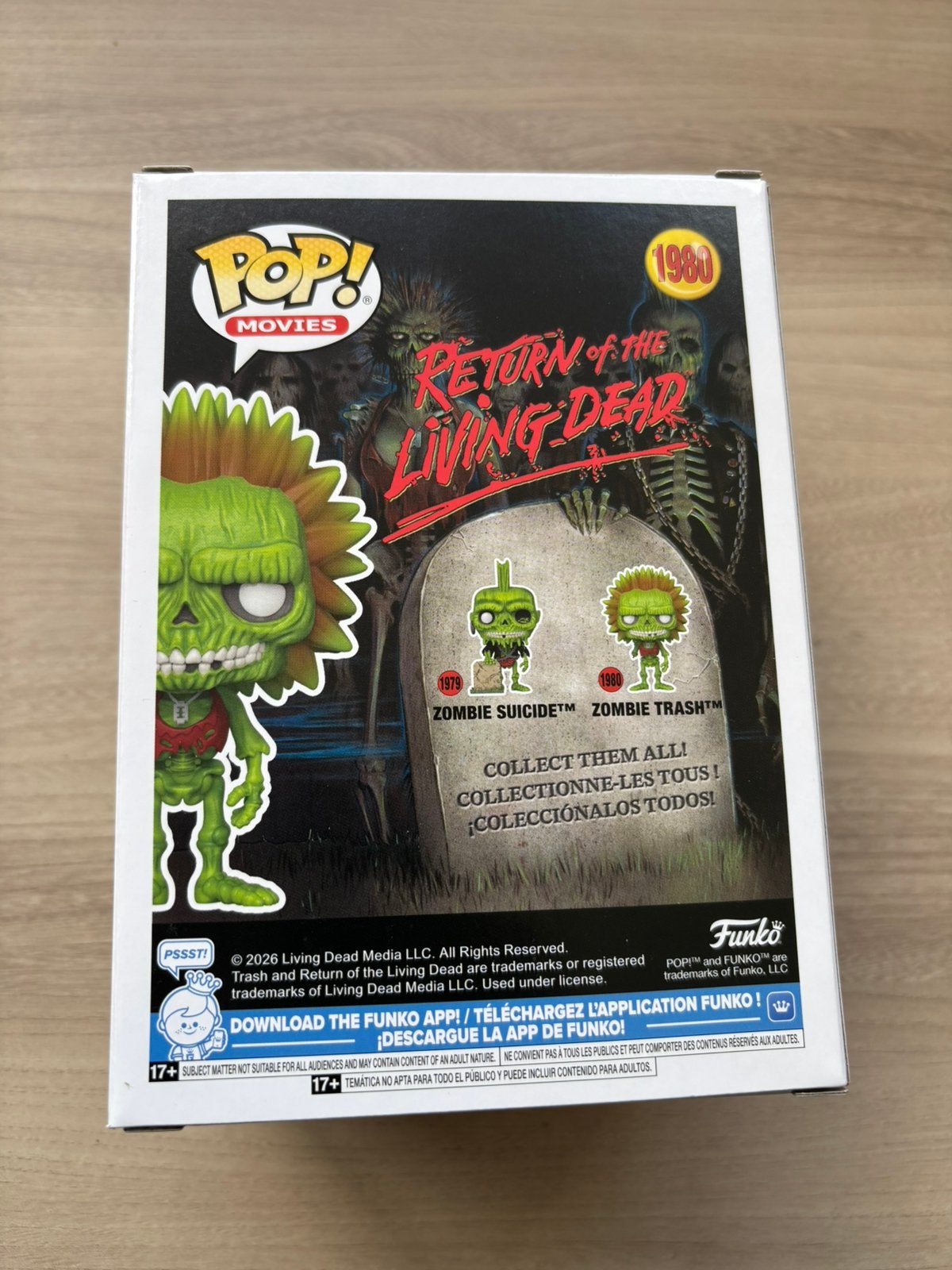 Zombie Trash 1980 Funko Pop! Return of the Living Dead, Funko Europe, Ophalen of Verzenden, Zo goed als nieuw, 4th floor, 1 Queen Caroline St, London W6 9YN, Verenigd Koninkrijk