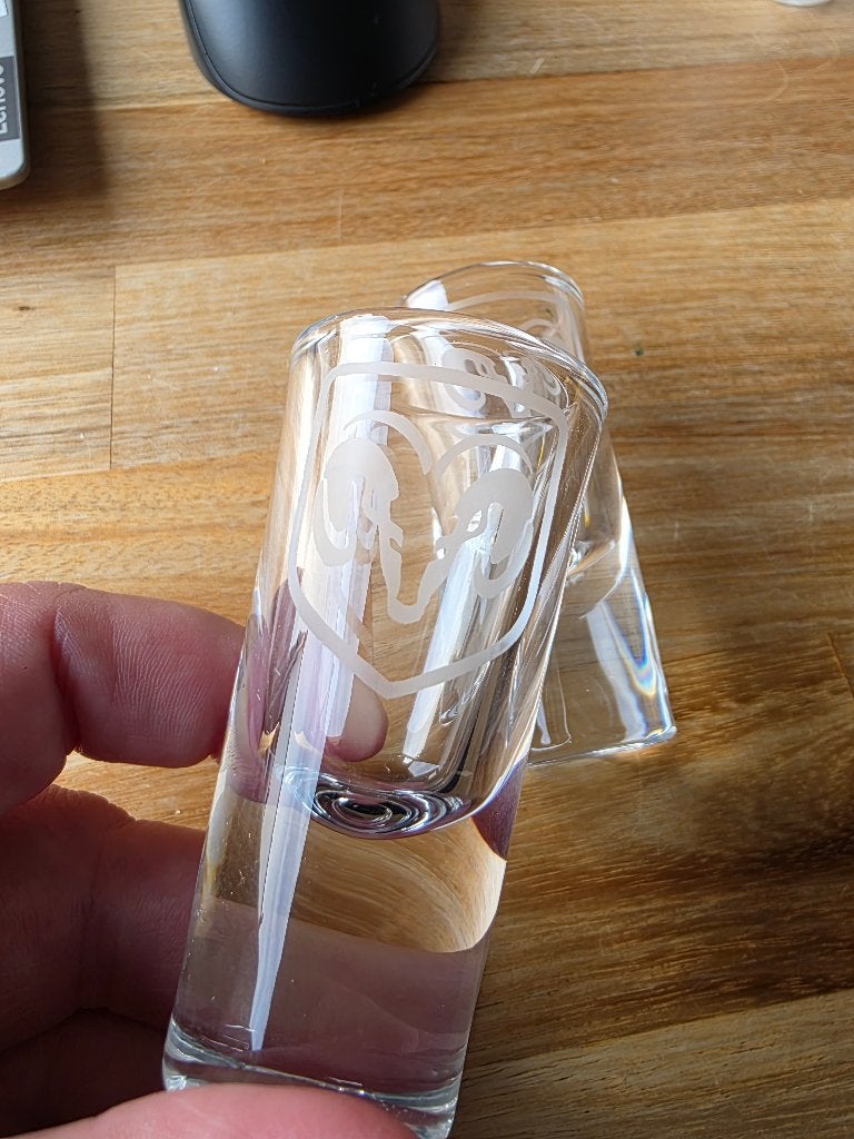 Dodge ram shotglazen set 3 stuks pickup usa racing, Verzamelen, Ophalen of Verzenden, Nieuw, Borrel- of Shotglas