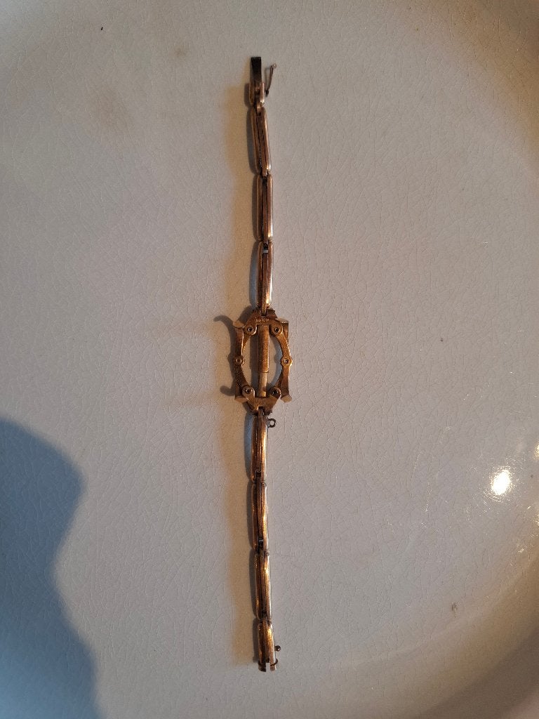 Antiek doublé klauw armband voor dames zakhorloge DRGM, Sieraden, Tassen en Uiterlijk, Horloges | Dames, Gebruikt, Polshorloge