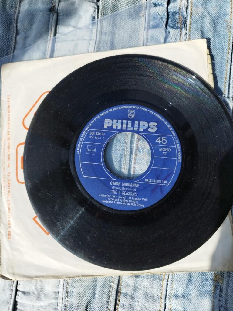 The 4 Seasons - C'mon Marianne Philips 45 MONO, Ophalen of Verzenden, Gebruikt, Pop