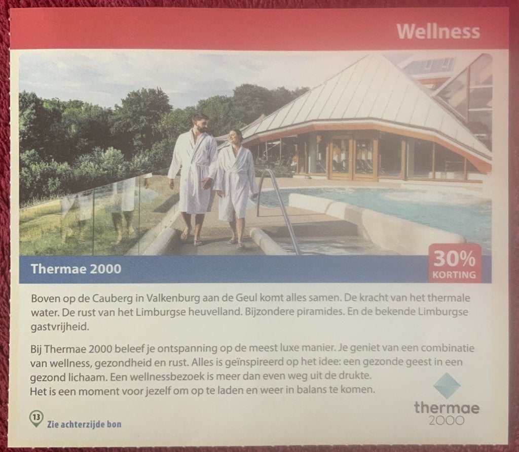 Sauna Thermae 2000 Valkenburg aan de Geul Voordeelbon, Drie personen of meer, Kortingsbon, Spa of Sauna