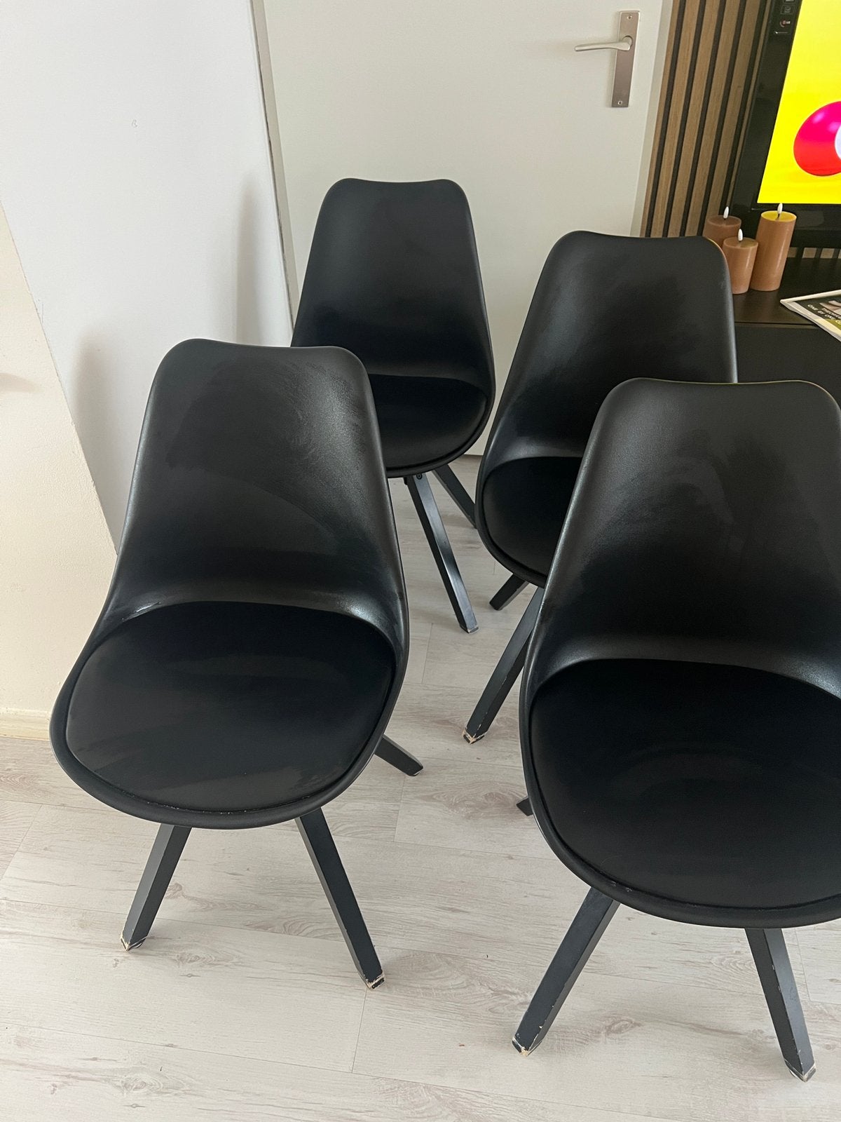 Zwarte stoelen leenbakker, Ophalen of Verzenden, Zo goed als nieuw, Zwart
