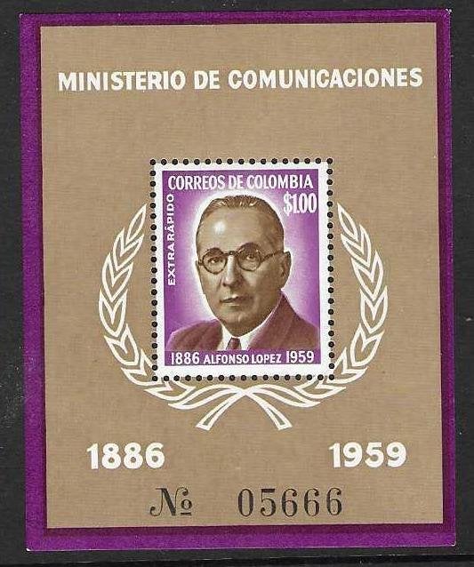 Colombia Michel blok 22 postfris, Ophalen of Verzenden, Postfris, Zuid-Amerika