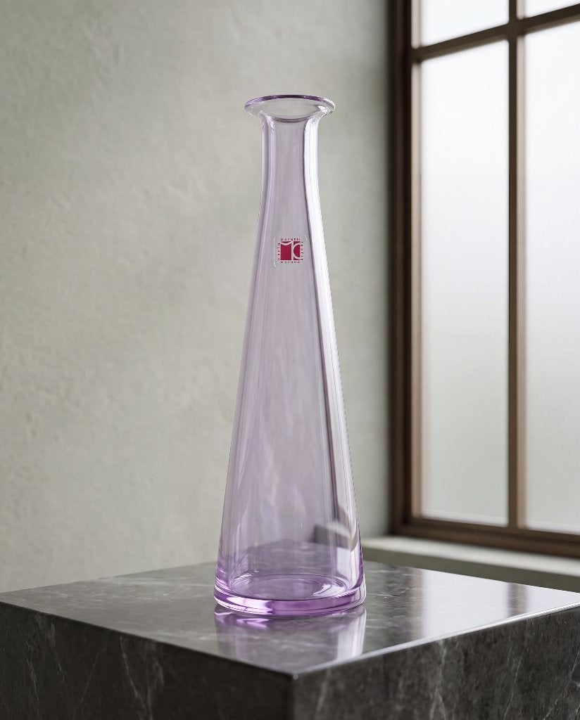 Carlo Moretti Murano glazen solifleur vaas Amethist paars, Ophalen of Verzenden