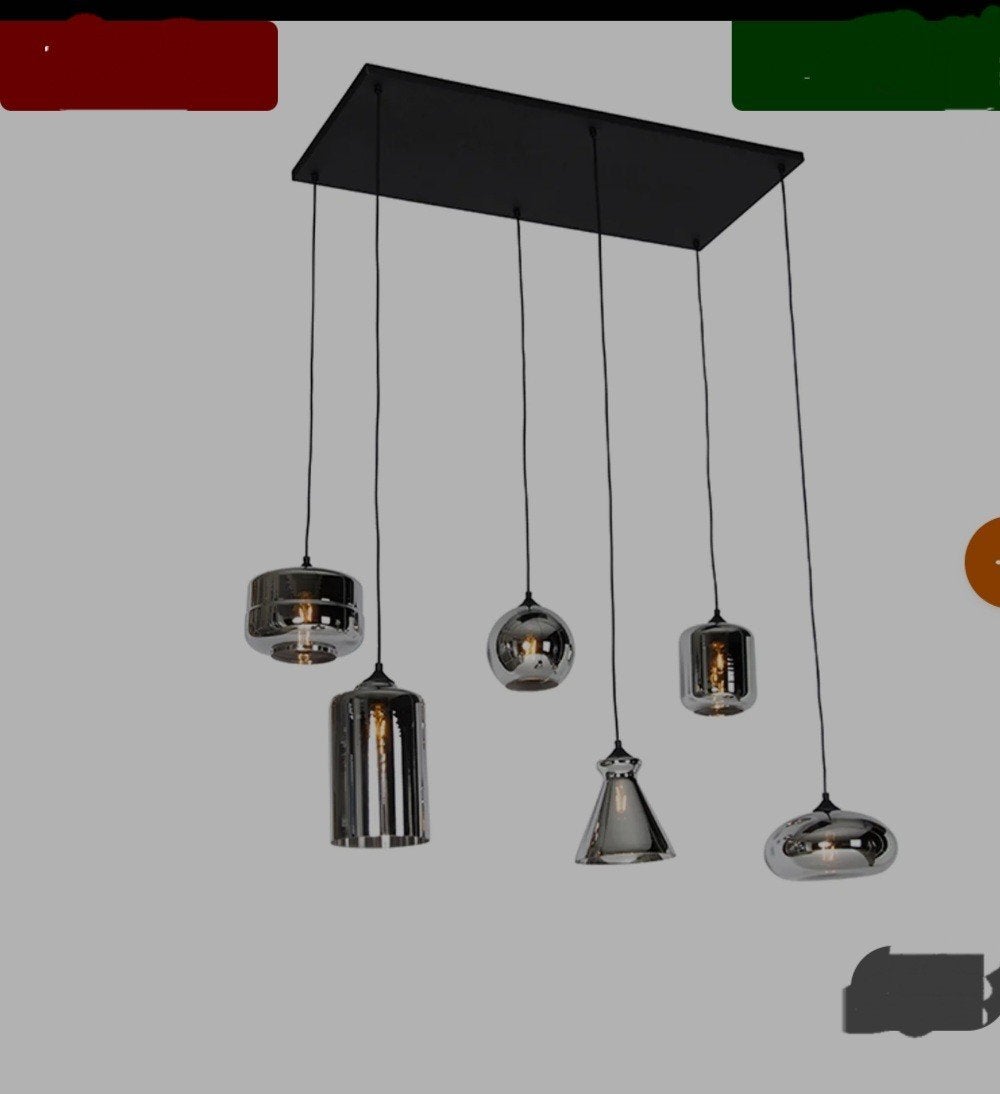 Hanglamp met  6 lichtbronnen, Ophalen