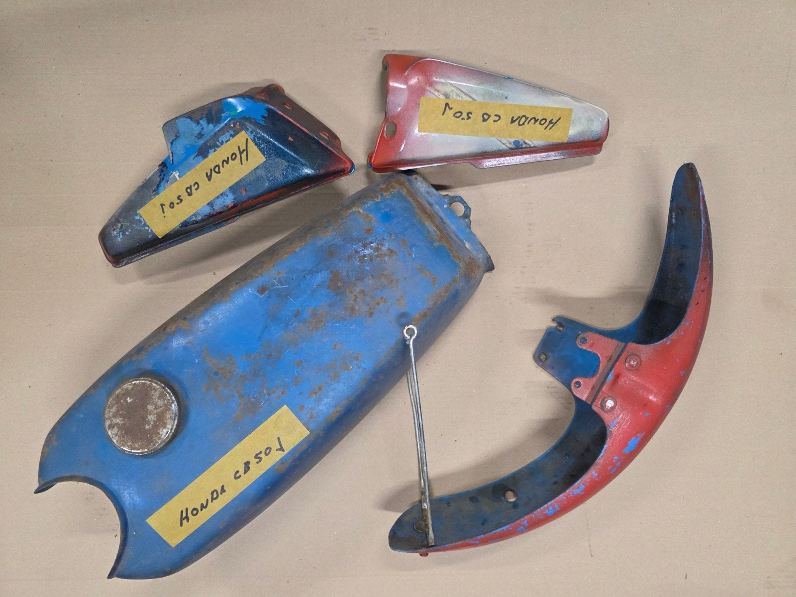 Honda CB50 tank spatbord en zijkappen, Ophalen, Tank