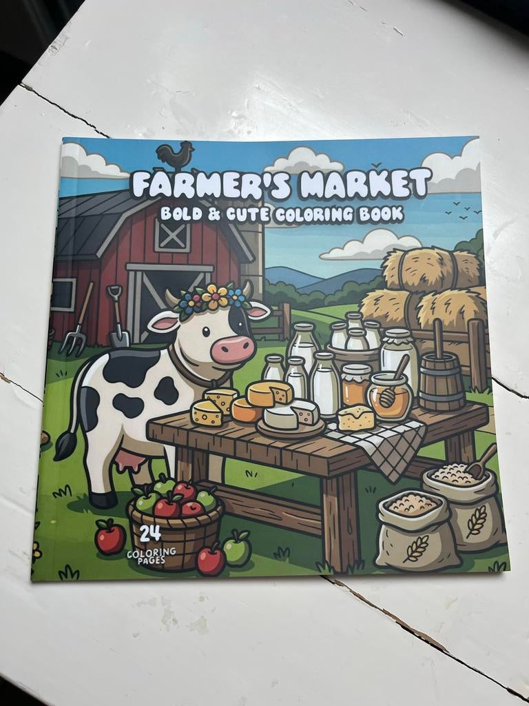 Farmers Market Kleurboek, Hobby en Vrije tijd, Tekenen, Ophalen of Verzenden, Nieuw, Boek of Gids