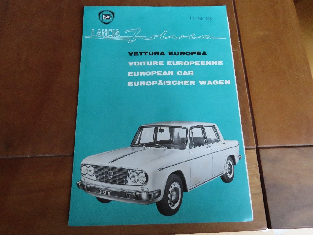 Folder Lancia Fulvia sedan, De Europese auto, 1964, Ophalen of Verzenden, Zo goed als nieuw, Overige merken, Lancia