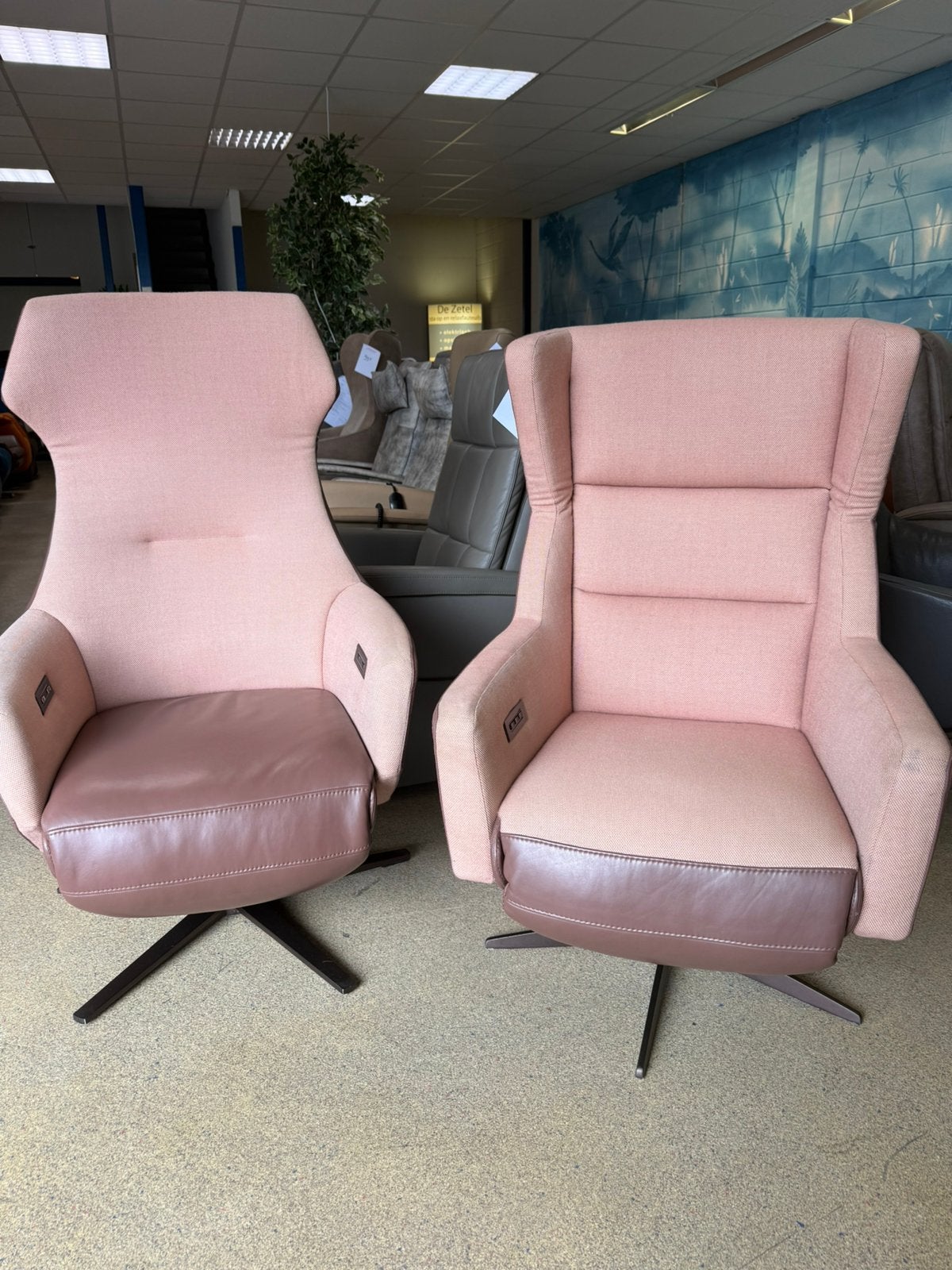 Set gealux relaxfauteuils staopstoel relax fauteuil