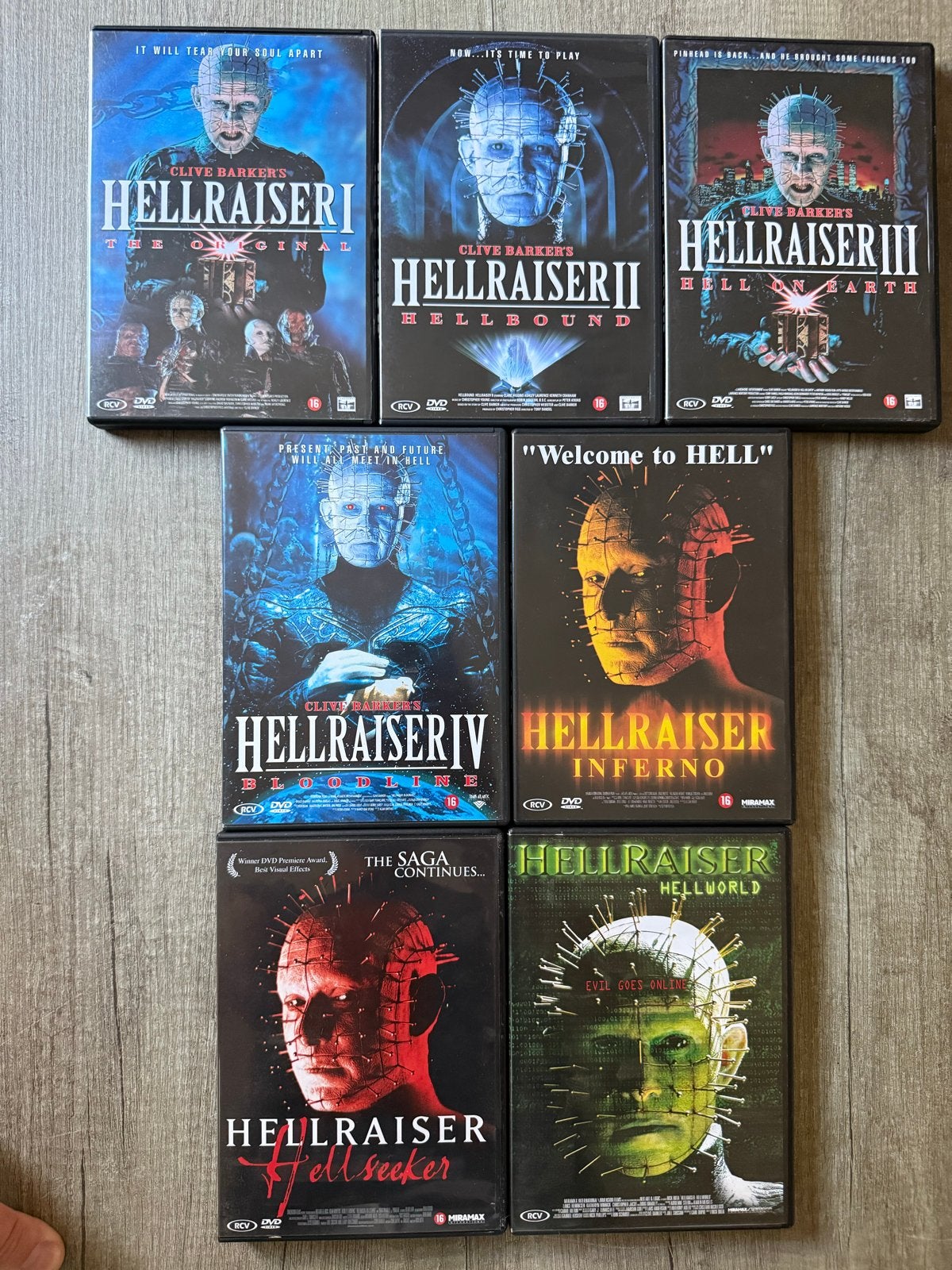 Hellraiser DVD Collectie - De Complete Saga (Deel 1-7), Vanaf 16 jaar, Nederlands, Ophalen of Verzenden, Gebruikt