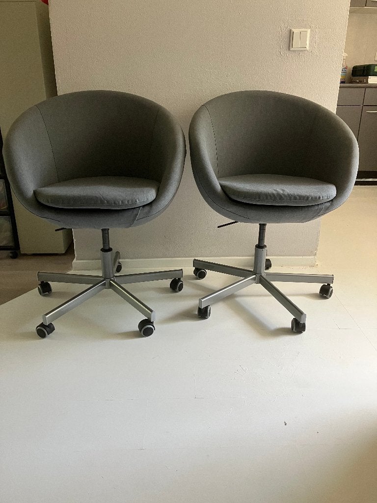 Clubstoelen set van 2 in stof grijs, Ophalen, Twee, Nieuw, Stof