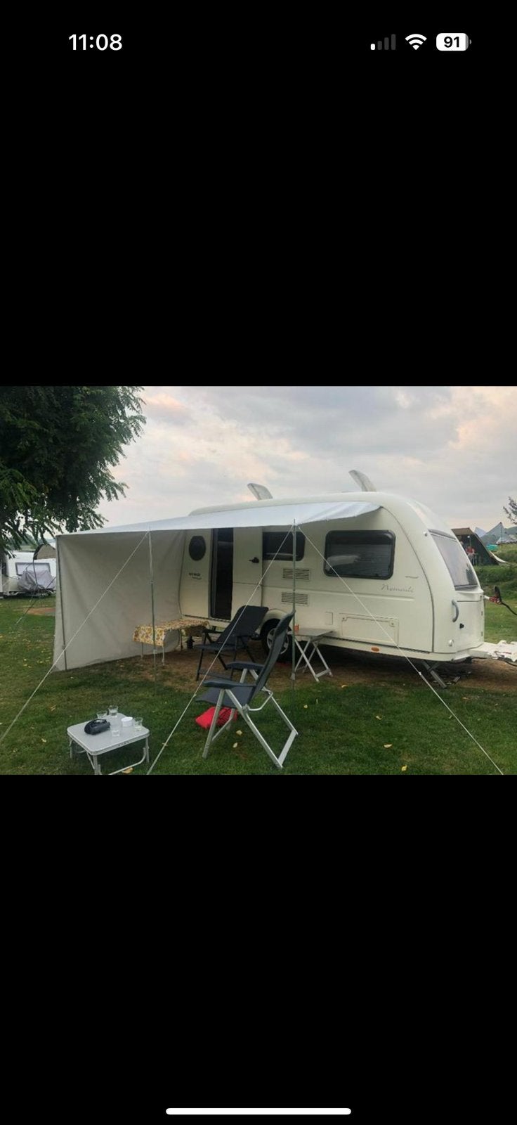 Dorema schuifluifel kreta maat 5, Caravans en Kamperen, Ophalen, Zo goed als nieuw