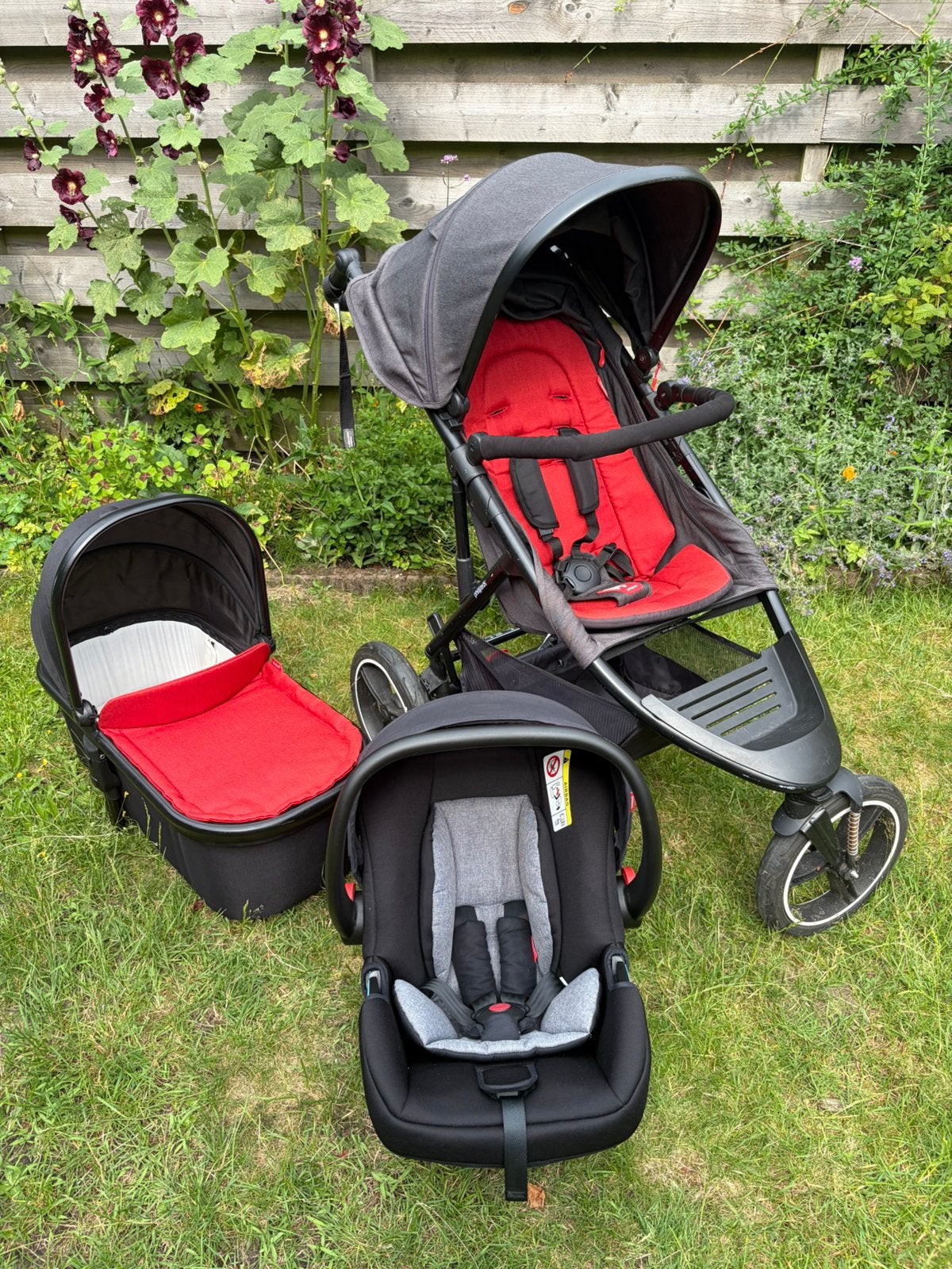 Phil and Teds sports kinderwagen, Gebruikt, Combiwagen, Met reiswieg, Ophalen