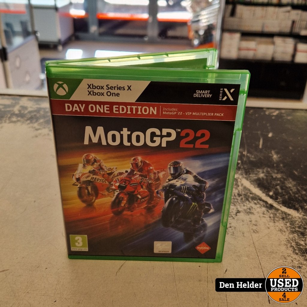MotoGP 22 Xbox One Game - In Nette Staat, Xbox, Gebruikt, Support@xbox.com, One Microsoft Way
Redmond, WA 98052-6399