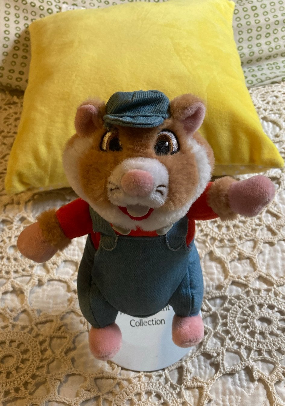 Leuke AH Hamster Knuffel met Pet en Salopette, Ophalen of Verzenden