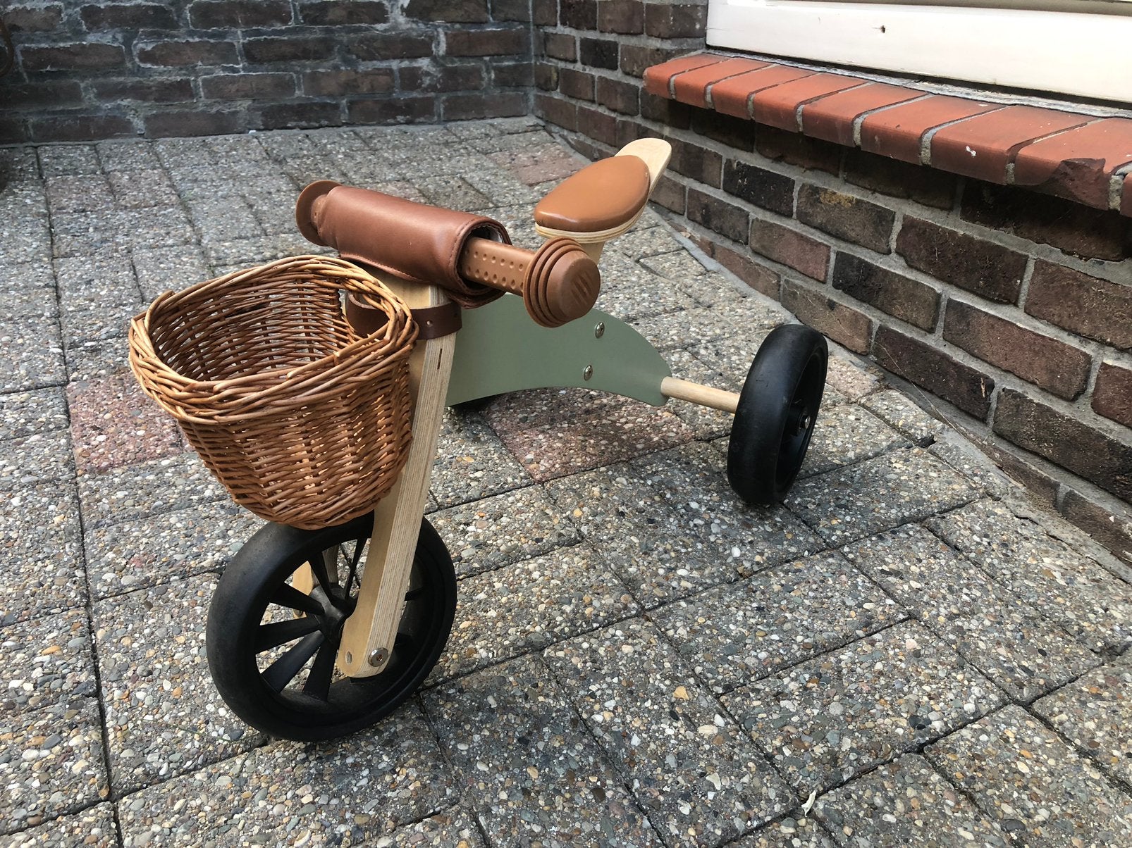 Bandits and Angels houten loopfiets met mandje, Ophalen, Zo goed als nieuw, Loopfiets