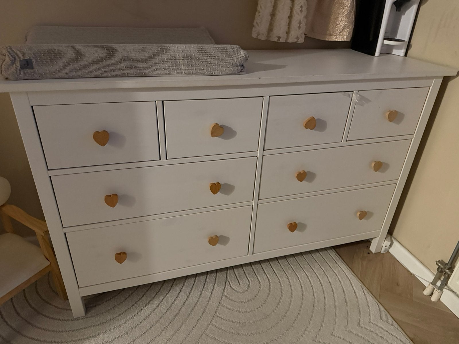 IKEA HEMNES ladekast wit, 5 laden of meer, Ophalen of Verzenden, Zo goed als nieuw, Minder dan 100 cm
