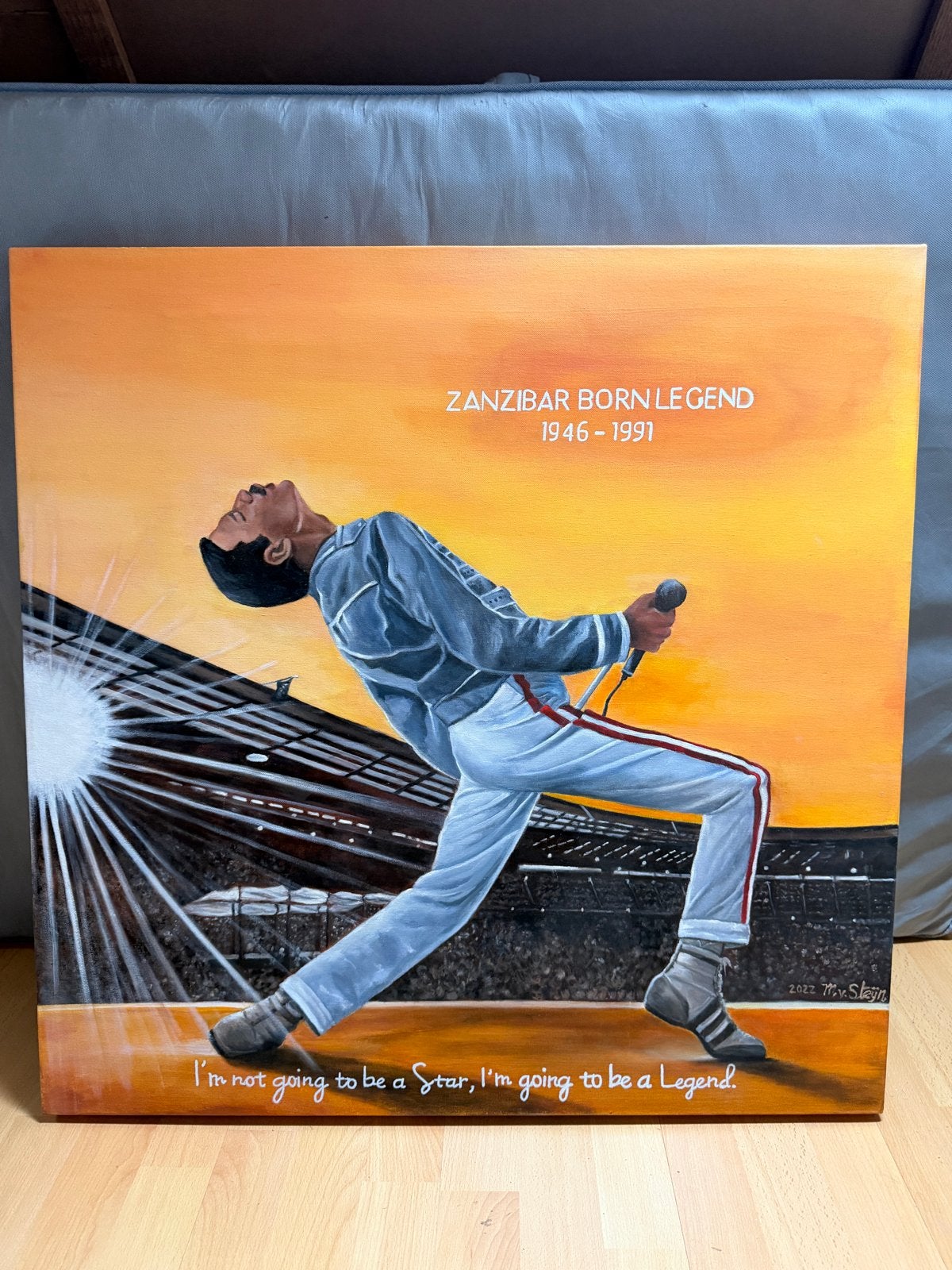 Freddie Mercury schilderij - Van Steijn Art en Design, Ophalen of Verzenden