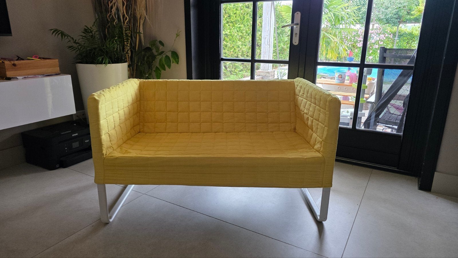 IKEA tweepersoonsbank met afneembare hoes, Ophalen, Modern, Scandinavisch, 150 tot 200 cm, Tweepersoons