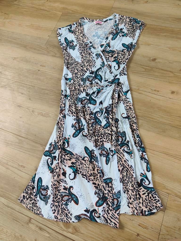 Vrolijke Indiska zomerjurk maat XS - Omslagmodel, Overige kleuren, Indiska, Ophalen of Verzenden, Maat 34 (XS) of kleiner
