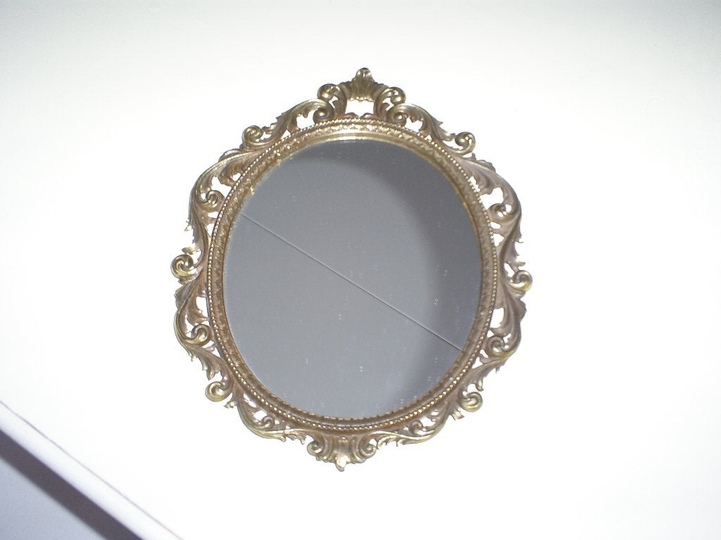 Antieke Spiegel met koper, Ophalen of Verzenden