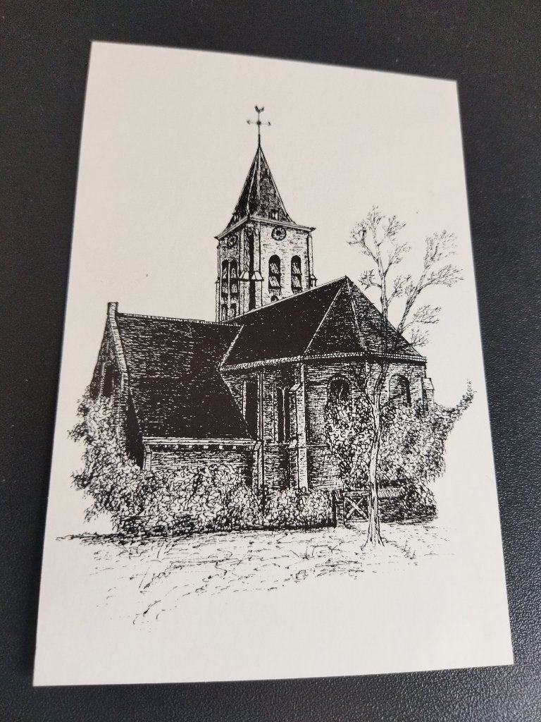 Ansichtkaart Ned Herv Kerk Waarde tekening, Ophalen of Verzenden, 1980 tot heden, Ongelopen, Zeeland