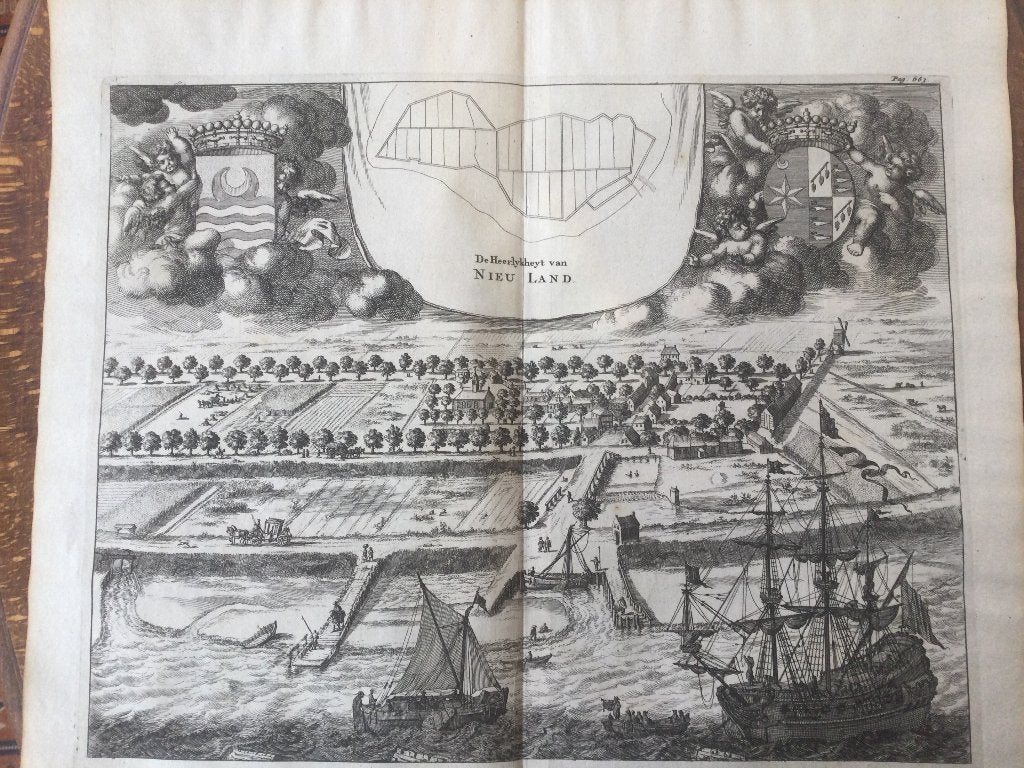 Nieuw- en Sint Joosland, , Nieuland, Zeeland, 1696, Stadsgezicht, Origineel, 1600 - 1699, 38 cm