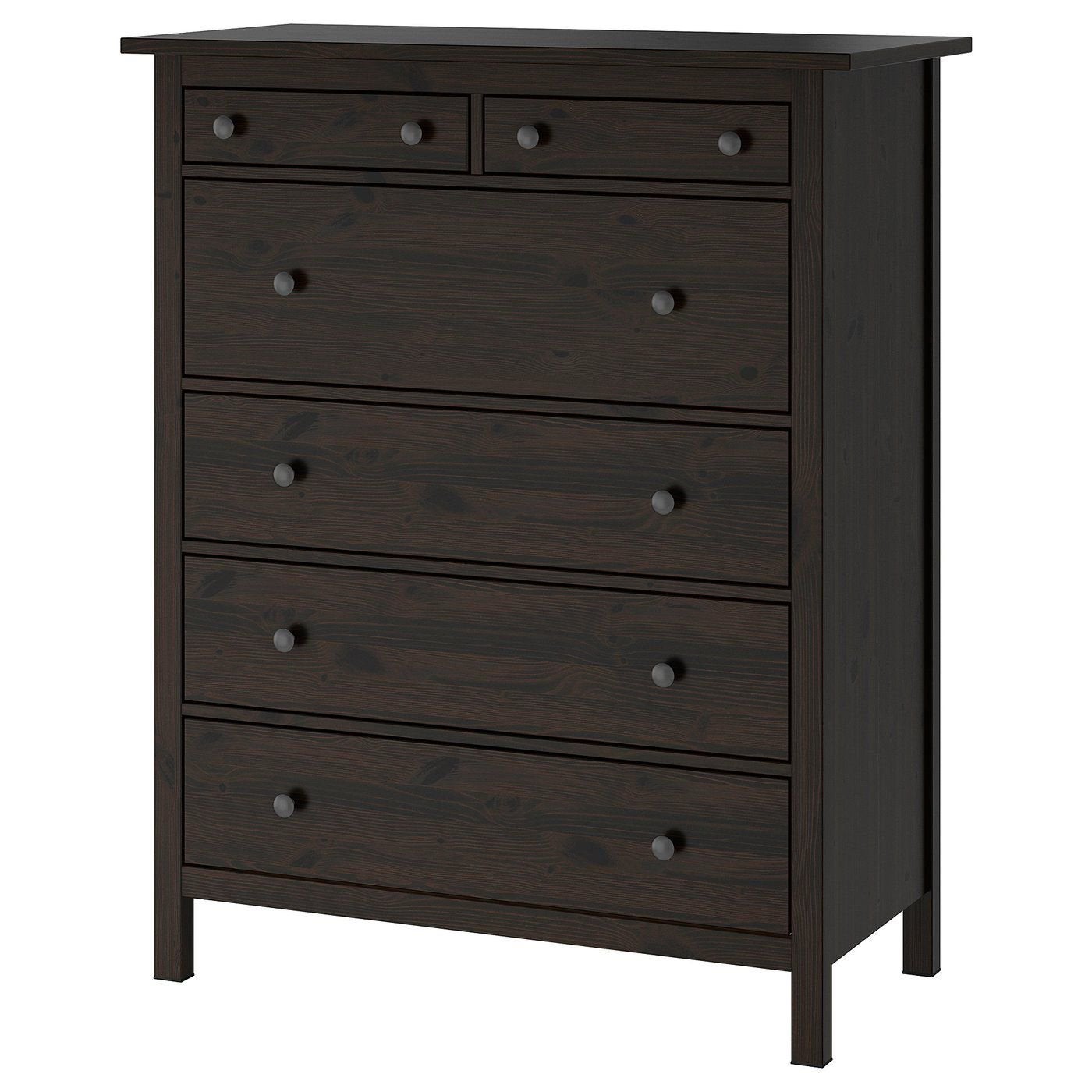 Hemnes ladekast ikea donker bruin, Ophalen, Gebruikt, 100 tot 150 cm, 5 laden of meer